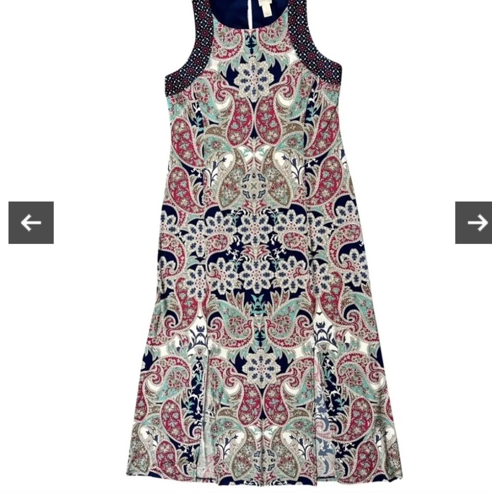 Chico's sz. Xlarge blue Paisley maxi dress